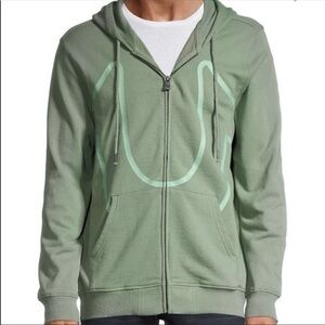 True Religion Big Horse Shoe Zip Up Hoodie Jacket